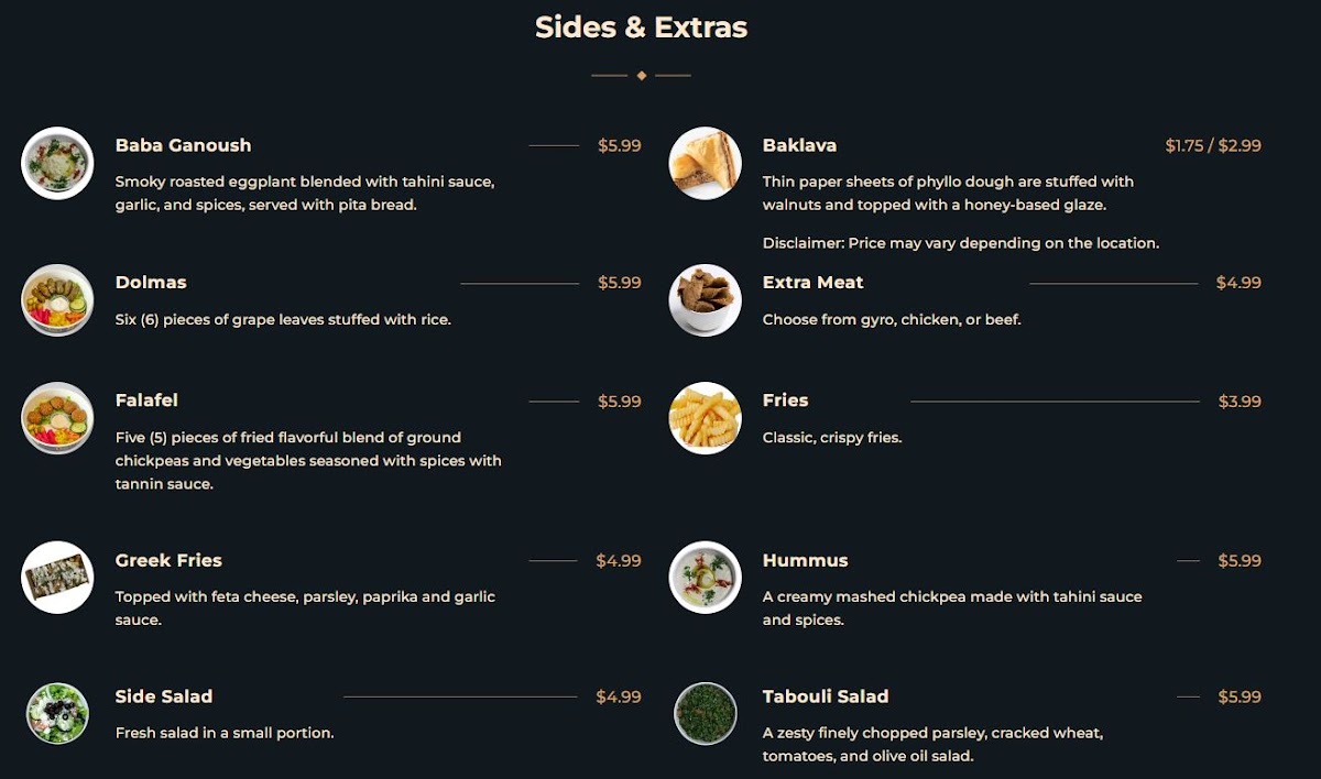 Stop-N-Go Gyros Menu - Image 2