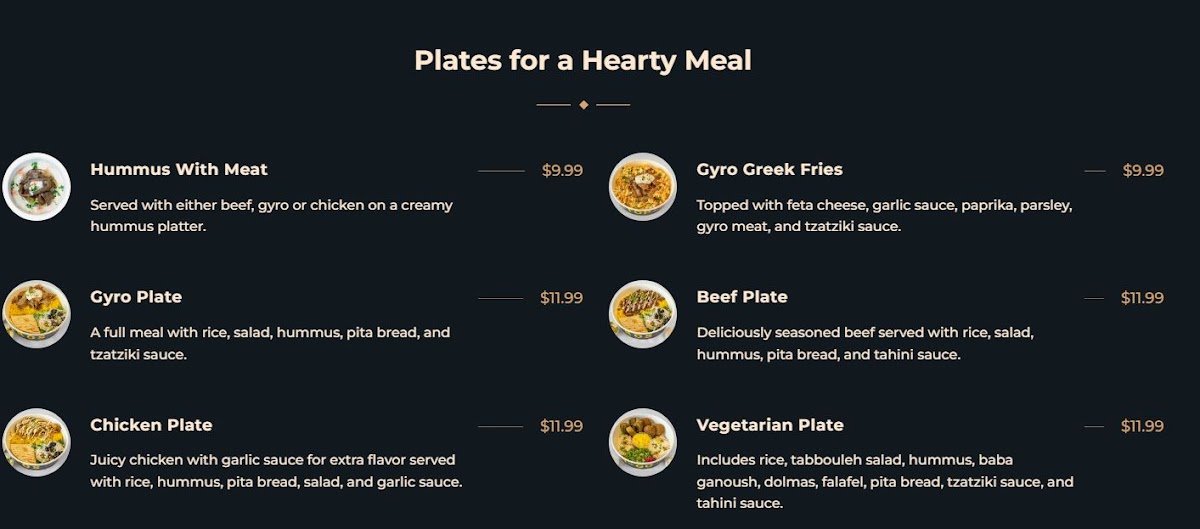 Stop-N-Go Gyros Menu - Image 3